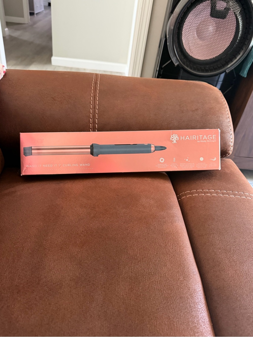Hairitage Curling Wand in Coral/Gray - Professional Hair Styling Tool